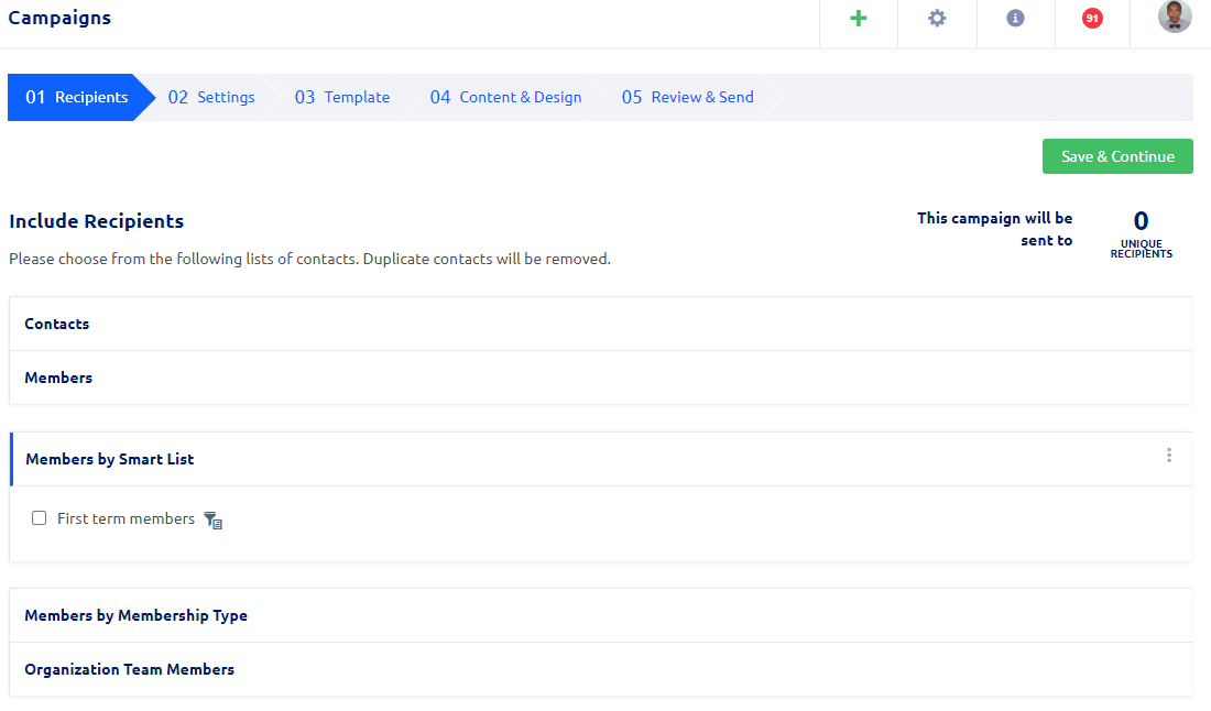 First-time member filter in campaigns
